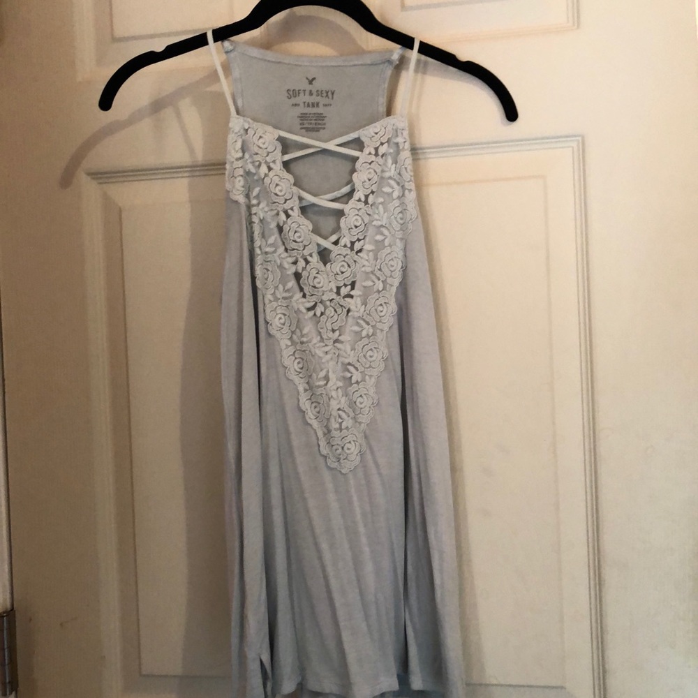 AE lace neck tank